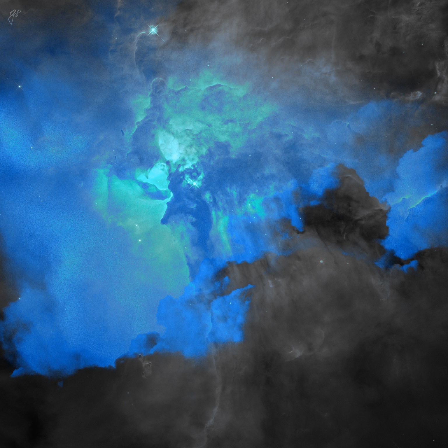 Nebulosa blu e turchese
